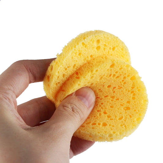 Natural Round Cosmetic Removal SpongeΒ -Β Glowcella