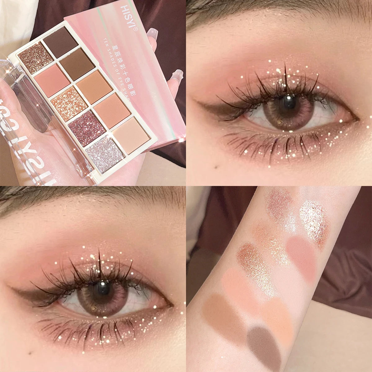Rose Pink Color Eyeshadow PaletteΒ -Β Glowcella