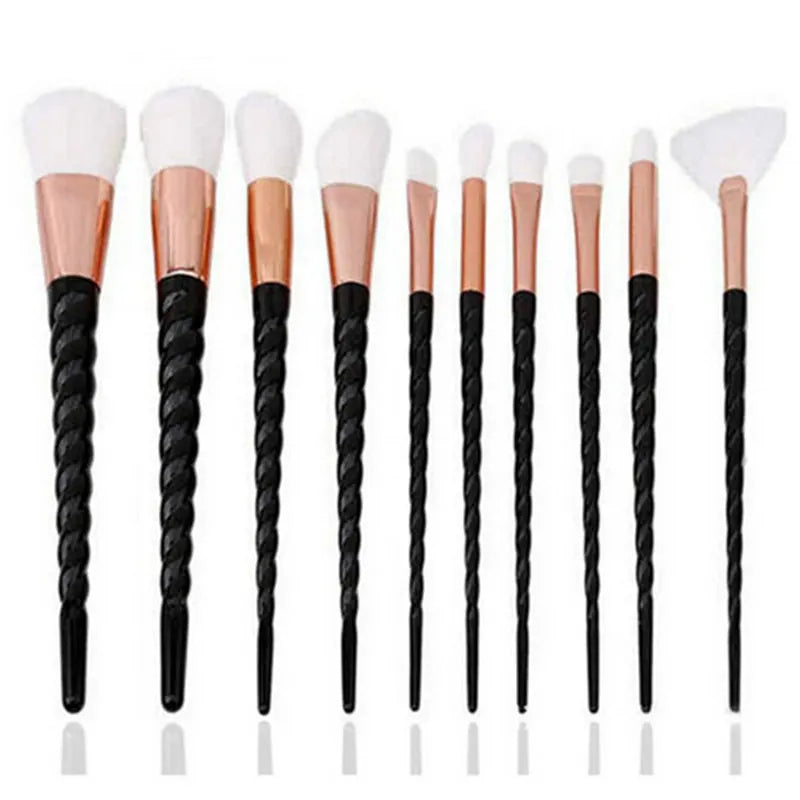 10 Pcs Unicorn Make Up BrushΒ -Β Glowcella