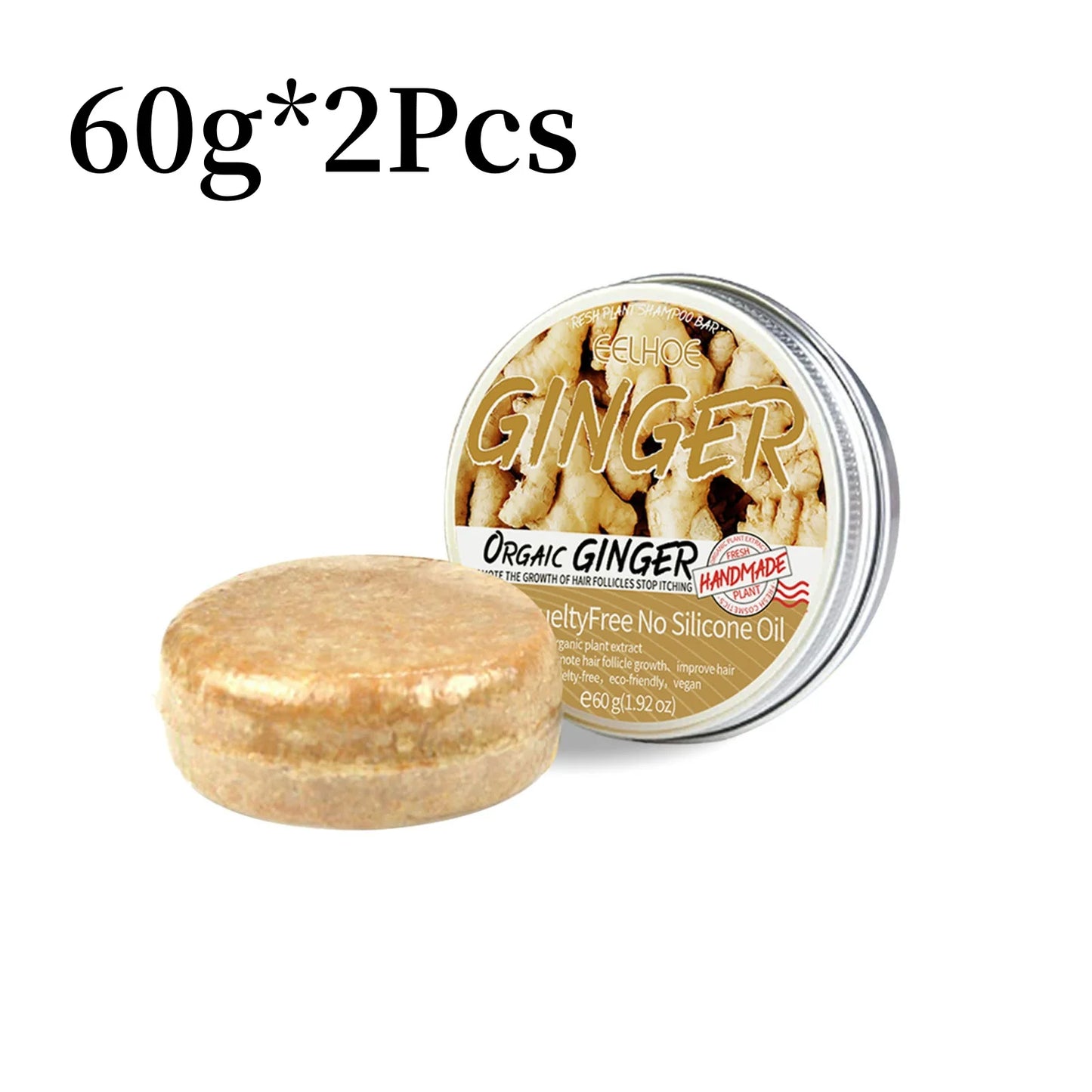 Natural Ginger Shampoo BarΒ -Β Glowcella