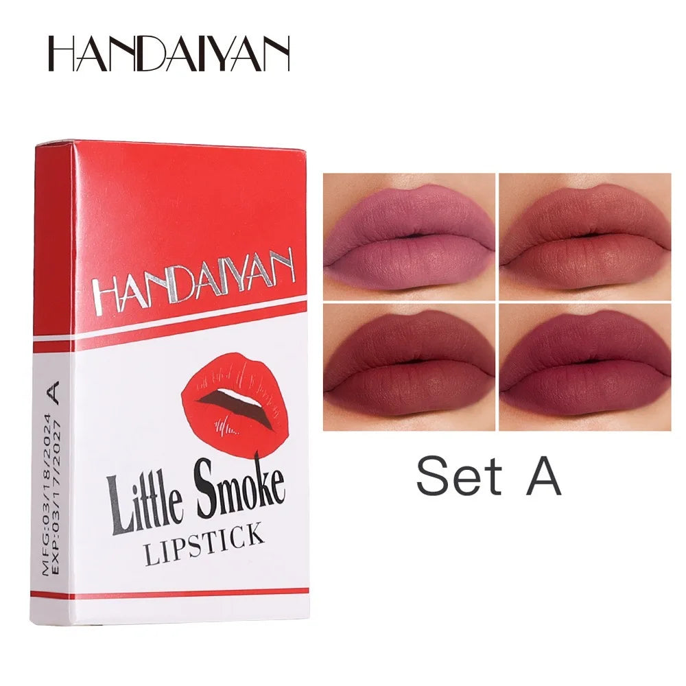 4PCS/Set Creative Cigarette Velvet Long Lasting LipstickΒ -Β Glowcella