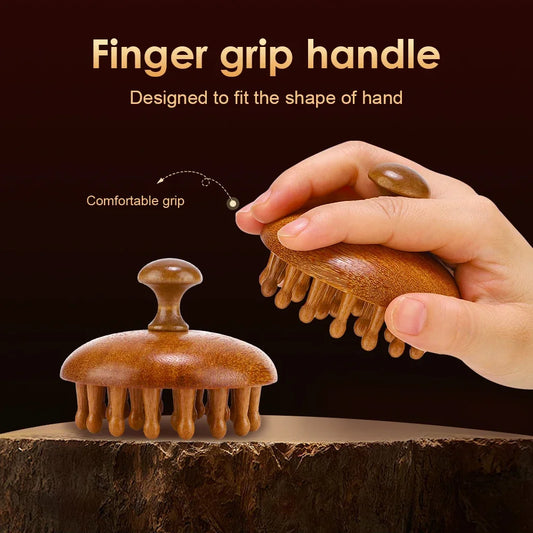 Wooden Anti-Static Massage CombΒ -Β Glowcella