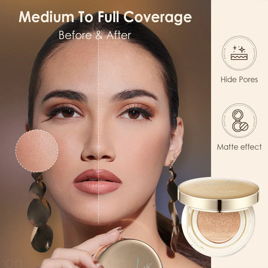 Long Lasting Foundation Cushion Compact With Makeup PuffΒ -Β Glowcella