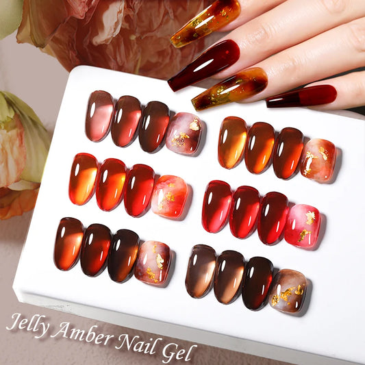 7ML Jelly Amber Gel Nail PolishΒ -Β Glowcella