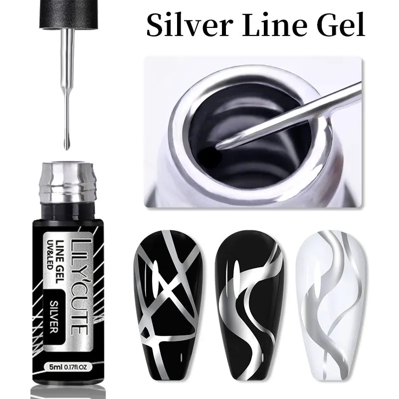 Glitter Gel Liner Nail PolishΒ -Β Glowcella