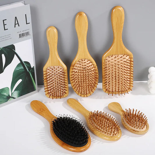 Bamboo Hair BrushΒ -Β Glowcella