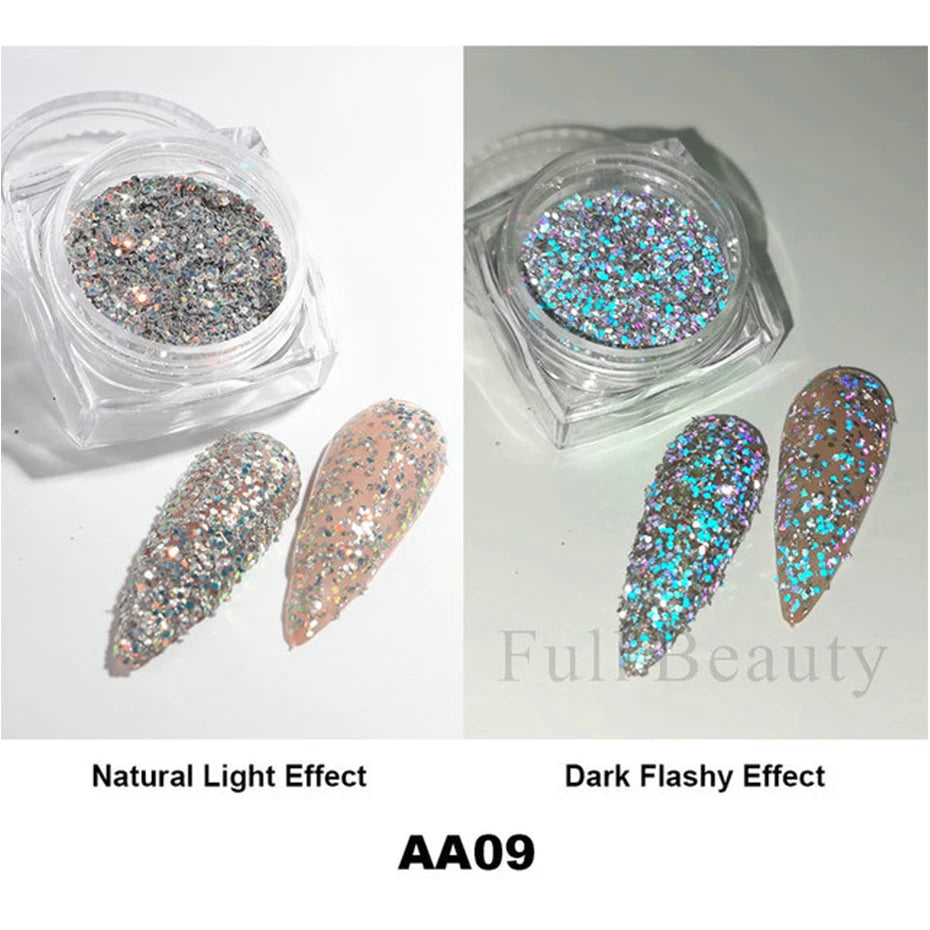 Moonlight Silver Cat Eye Nail Powder -  Glowcella