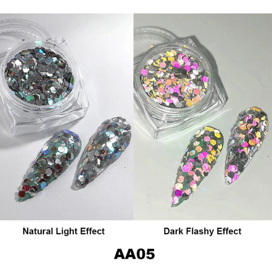 Moonlight Silver Cat Eye Nail Powder -  Glowcella