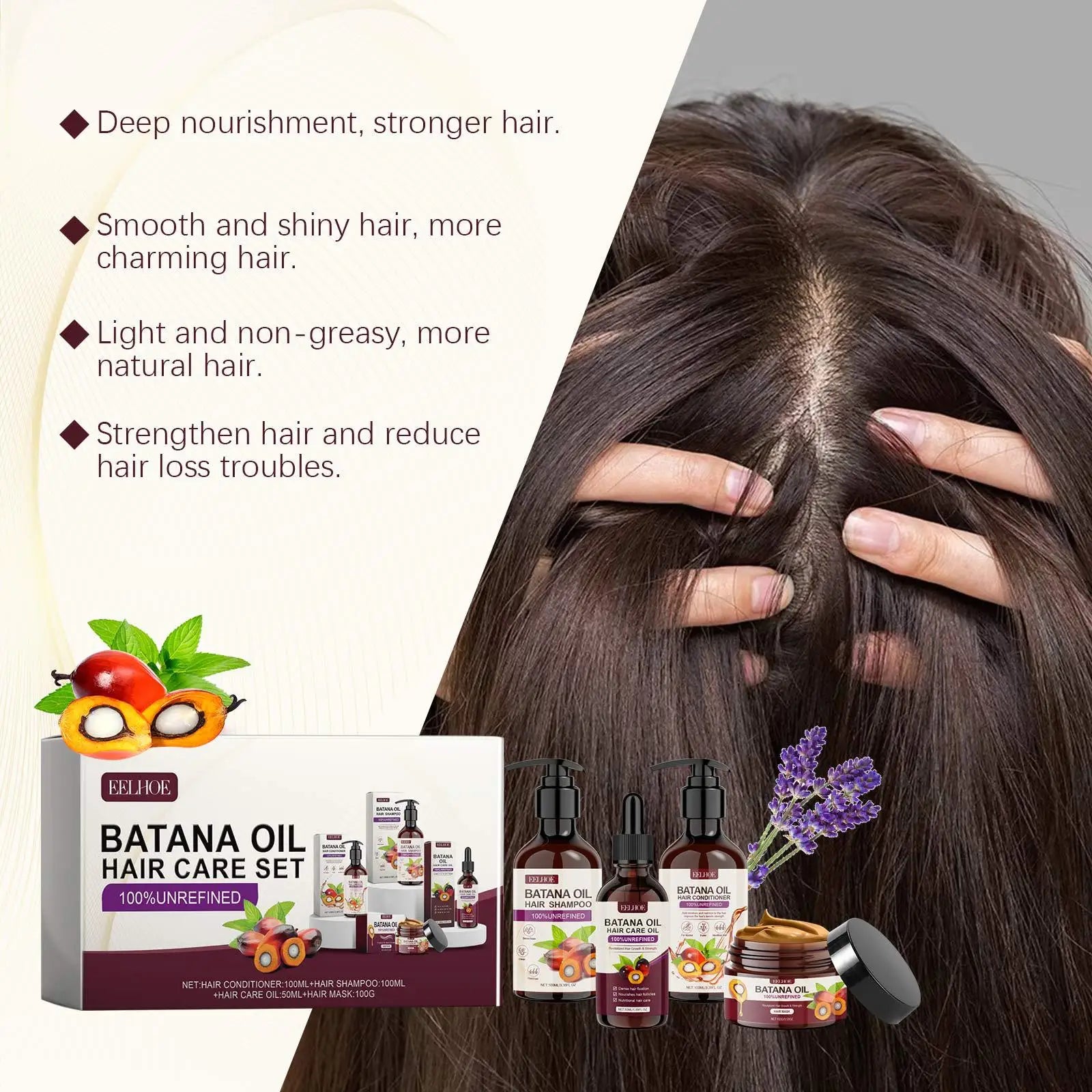 Batana Oil Hair Care Set for Repair -  Glowcella