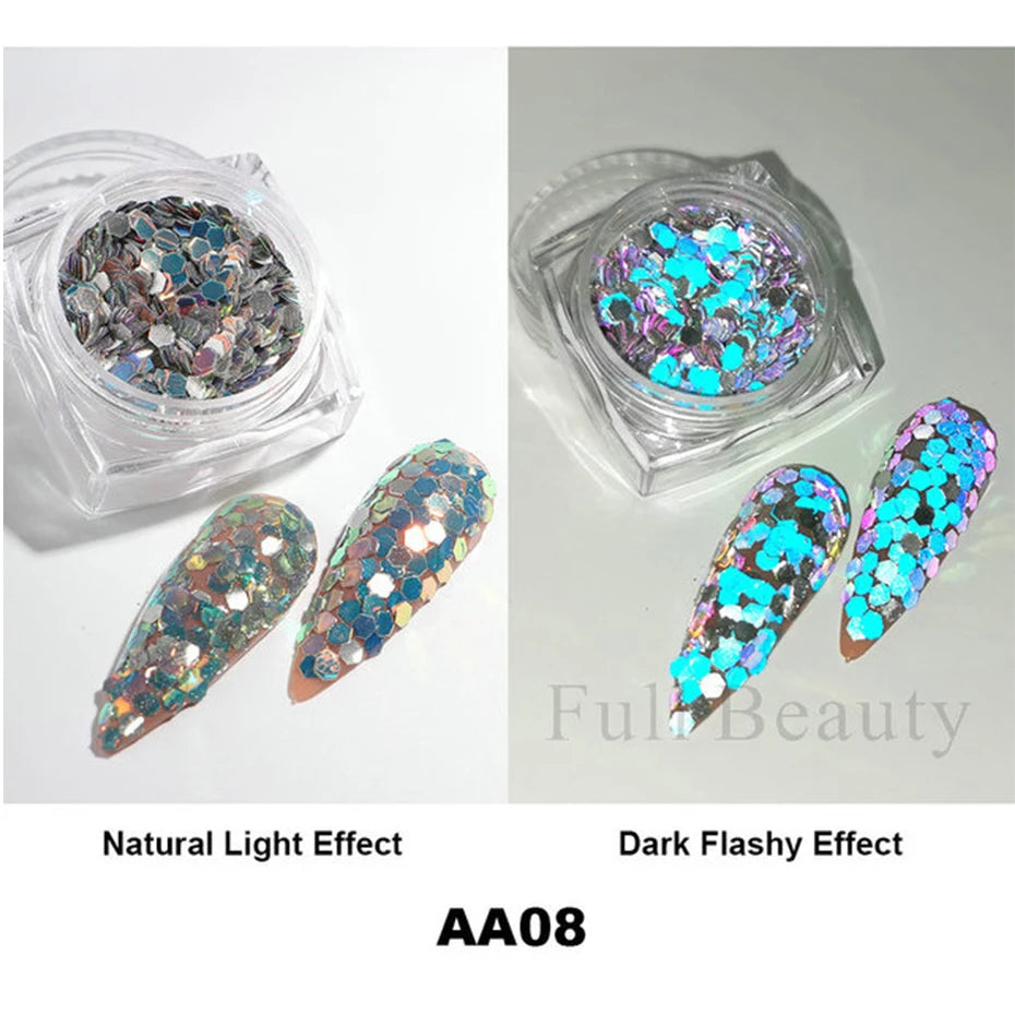 Moonlight Silver Cat Eye Nail Powder -  Glowcella