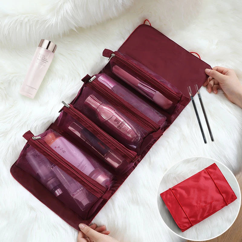 4 in 1 Foldable Nylon Cosmetic Bag -  Glowcella