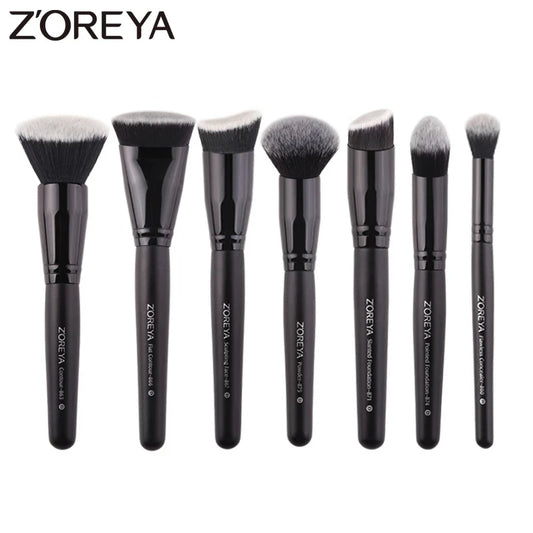 Black Makeup Brushes Set -  Glowcella