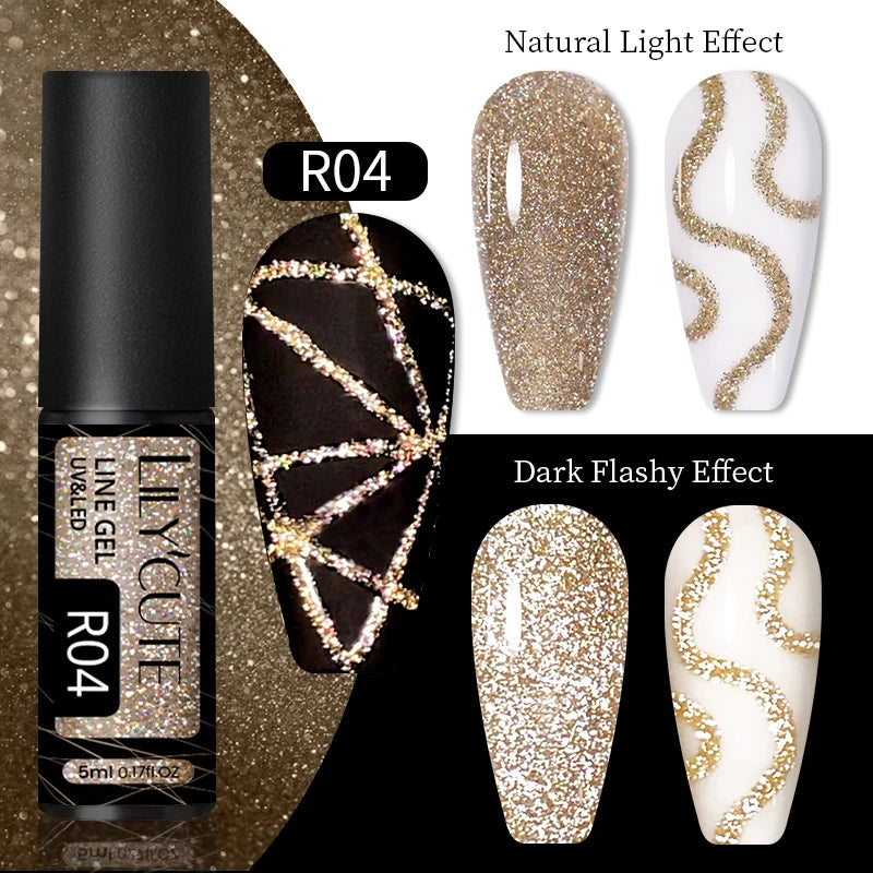 Reflective Metallic Gel Nail Polish -  Glowcella