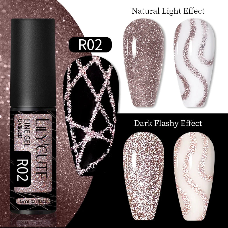 Reflective Metallic Gel Nail Polish -  Glowcella