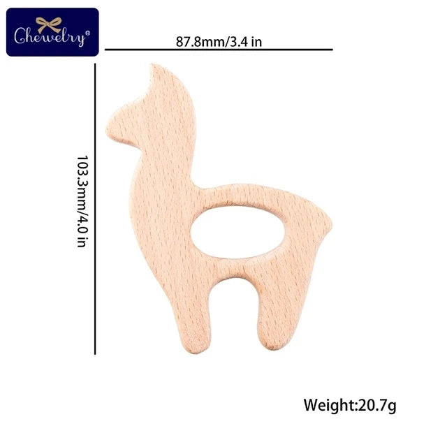 Baby Natural Wood Teething Toy -  Glowcella