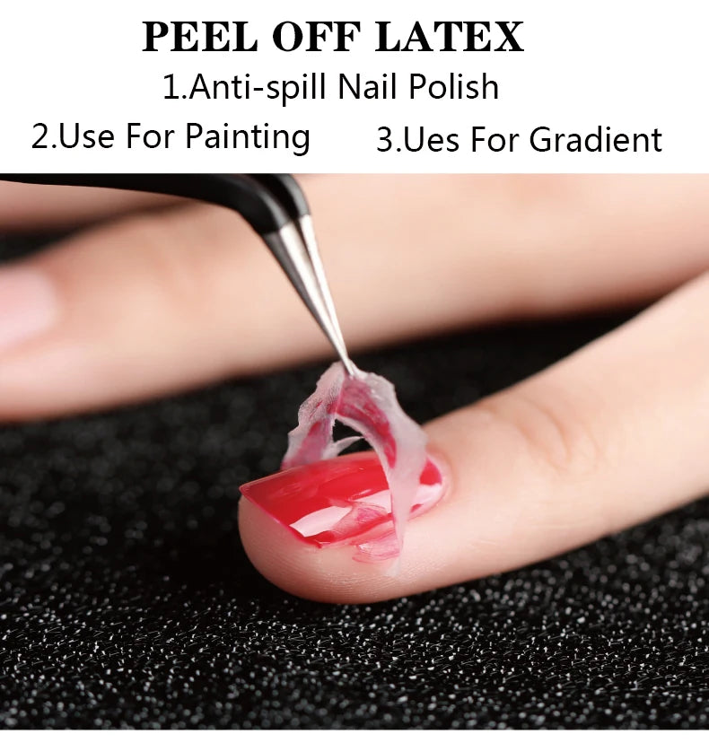 Peel Off Latex Liquid Tape Protect Nail Polish -  Glowcella