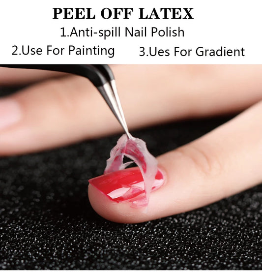 Peel Off Latex Liquid Tape Protect Nail Polish -  Glowcella