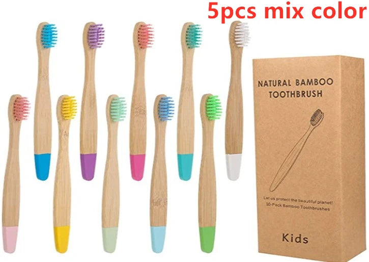 Children’s Cone Shape Bamboo Toothbrush -  Glowcella