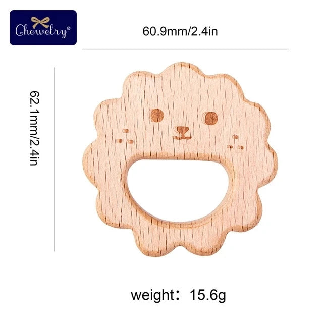Baby Natural Wood Teething Toy -  Glowcella