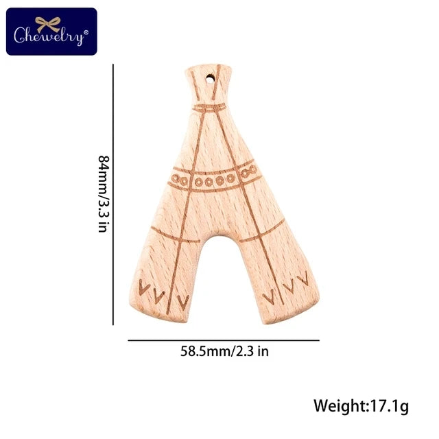 Baby Natural Wood Teething Toy -  Glowcella