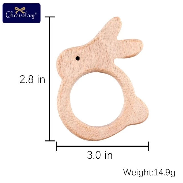 Baby Natural Wood Teething Toy -  Glowcella