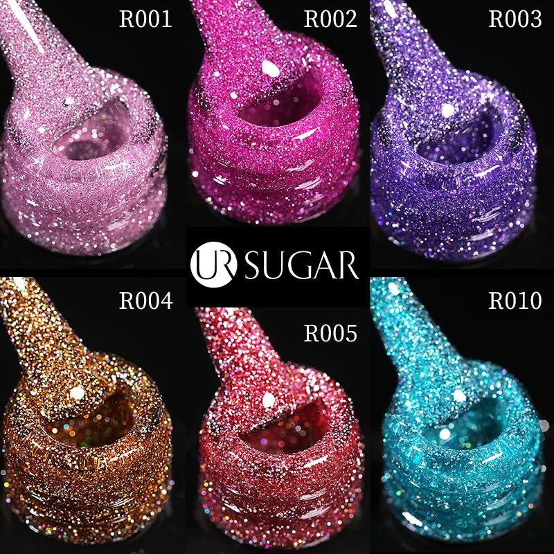 SUGAR Reflective Glitter Nail Gel -  Glowcella