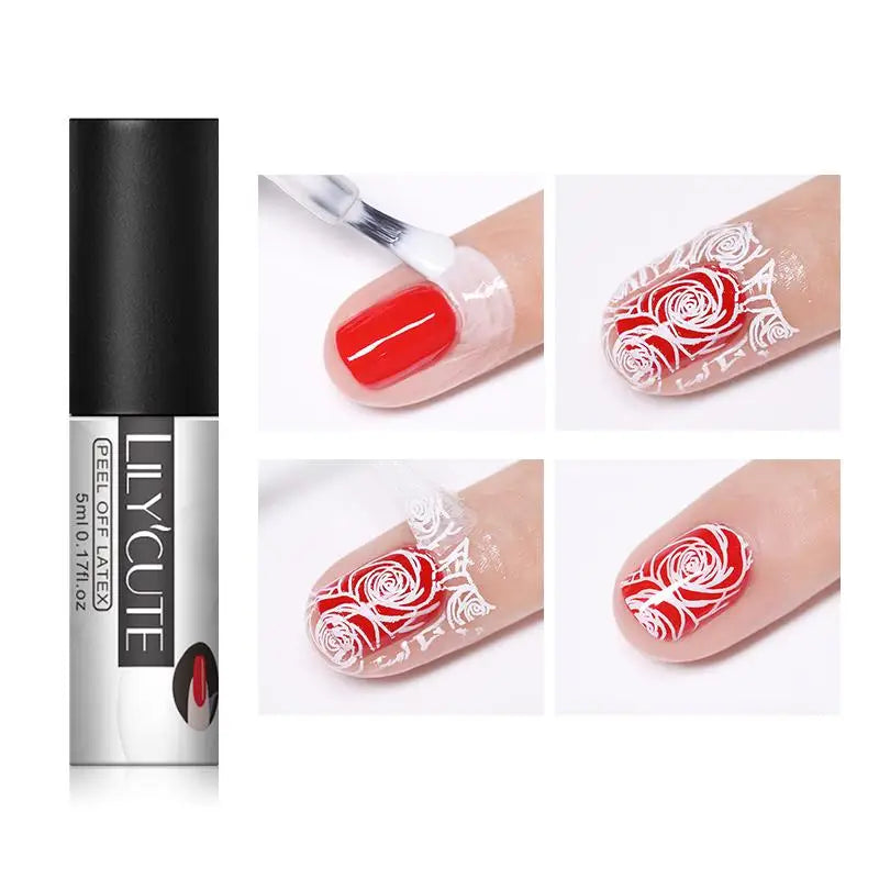 Peel Off Latex Liquid Tape Protect Nail Polish -  Glowcella