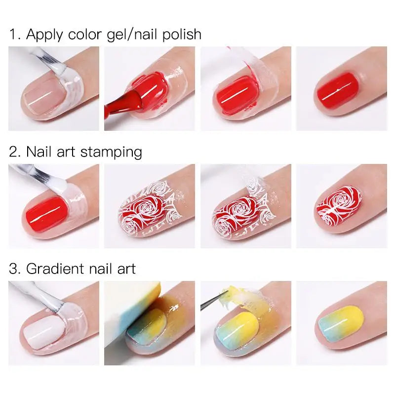 Peel Off Latex Liquid Tape Protect Nail Polish -  Glowcella