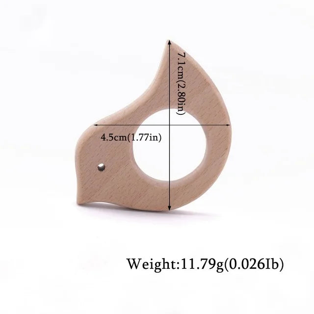 Baby Natural Wood Teething Toy -  Glowcella