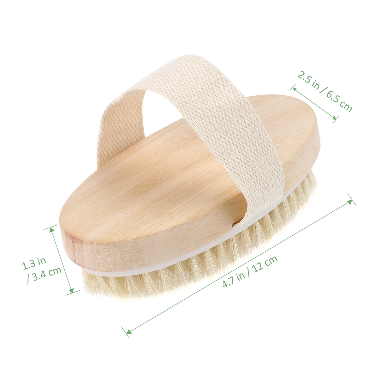 Soft Natural Bristle Dry Skin Body Brush -  Glowcella