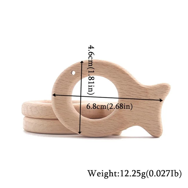 Baby Natural Wood Teething Toy -  Glowcella