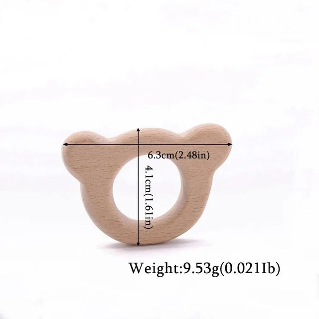 Baby Natural Wood Teething Toy -  Glowcella