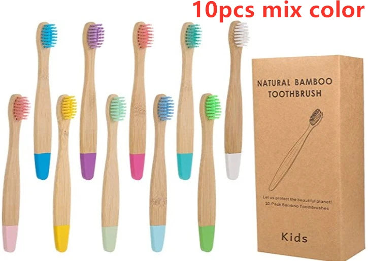 Children’s Cone Shape Bamboo Toothbrush -  Glowcella