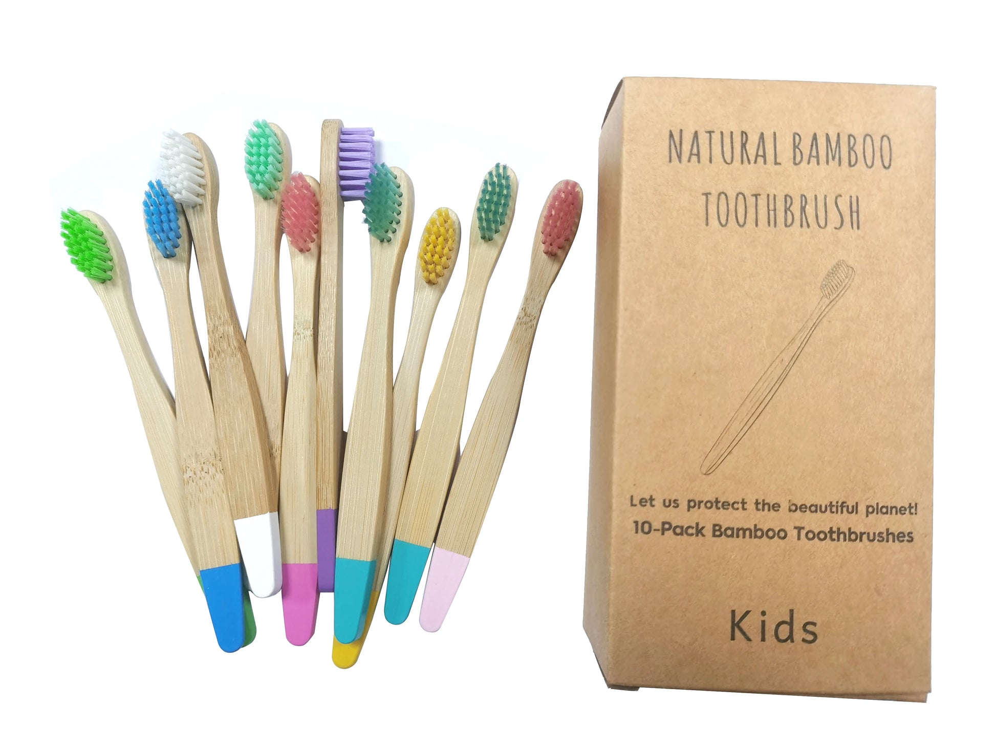 Children’s Cone Shape Bamboo Toothbrush -  Glowcella