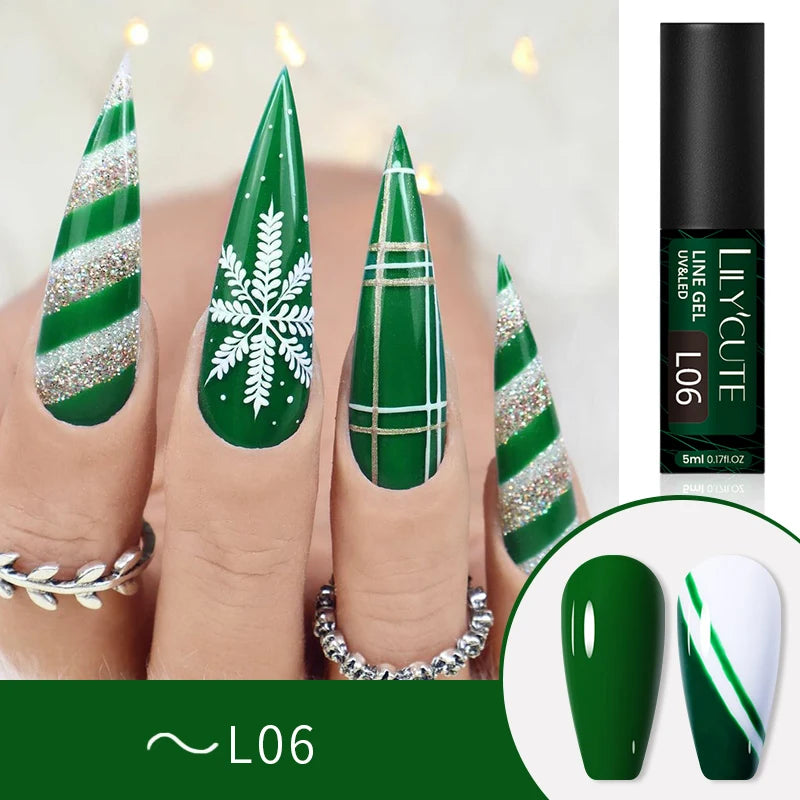 Glitter Gel Liner Nail Polish -  Glowcella