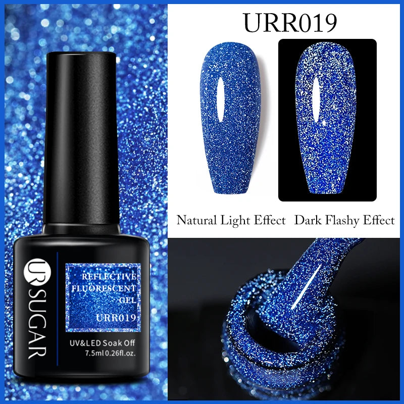 SUGAR Reflective Glitter Nail Gel -  Glowcella