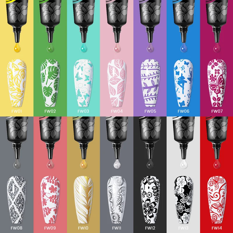 Nail Stamping Gel Polish -  Glowcella