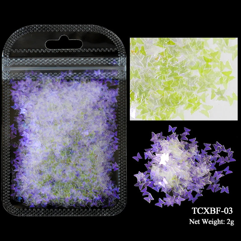 Holographic Nail Sequins Paillette -  Glowcella