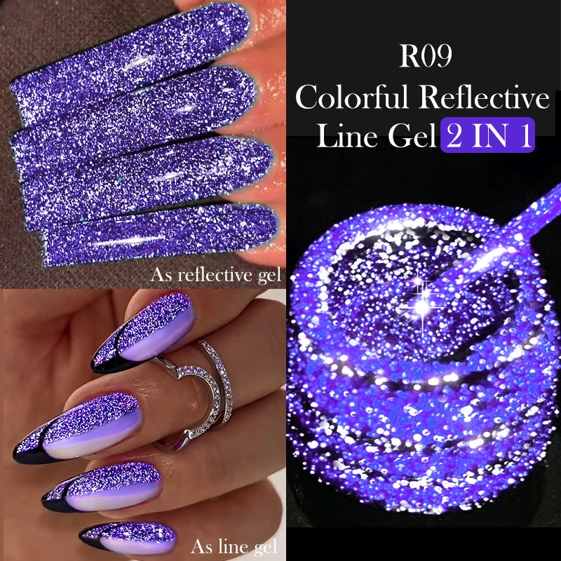 Glitter Gel Liner Nail Polish -  Glowcella