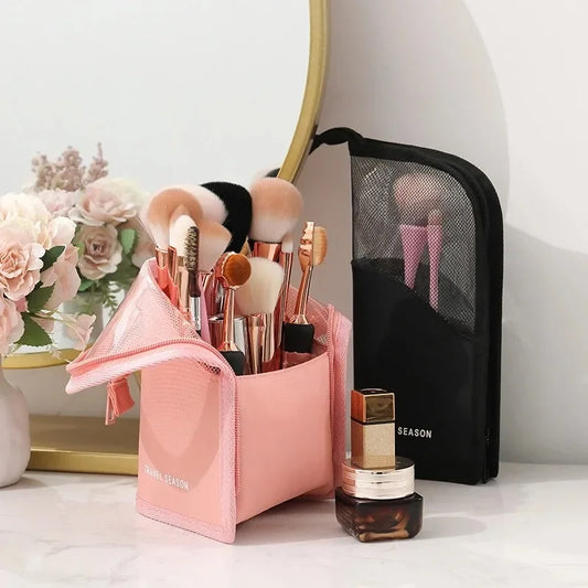 Standing Brush Makeup Bag -  Glowcella