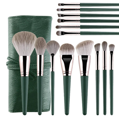 20 pcs Make Up Brush Set with Leather Case -  Glowcella