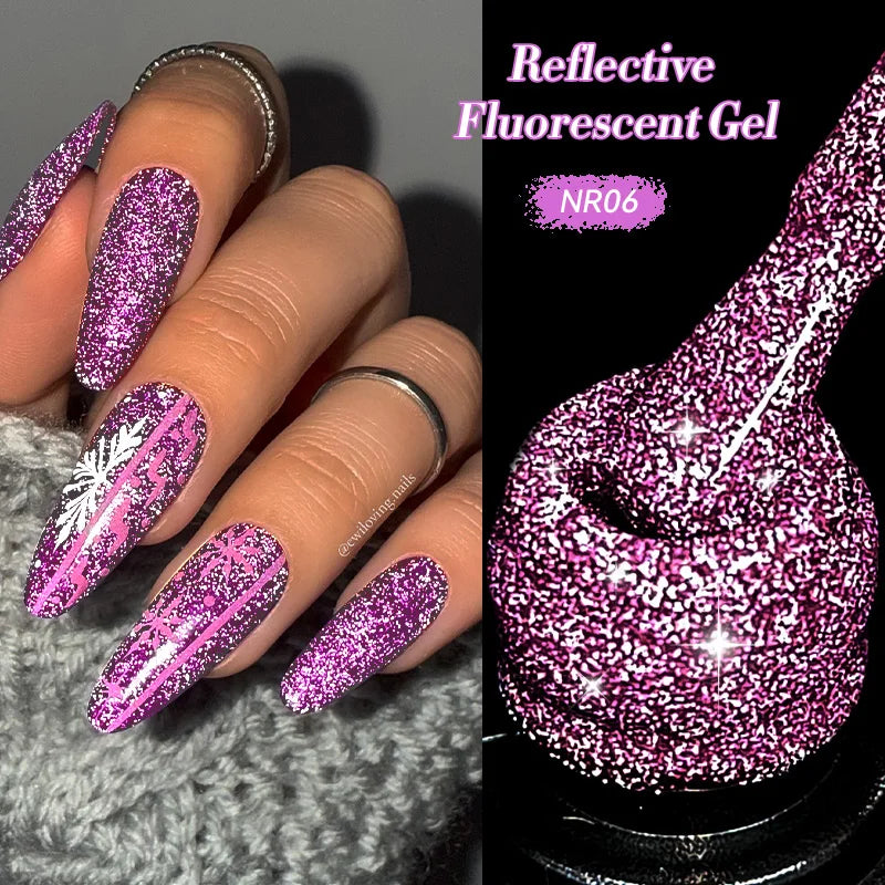 Reflective Metallic Gel Nail Polish -  Glowcella