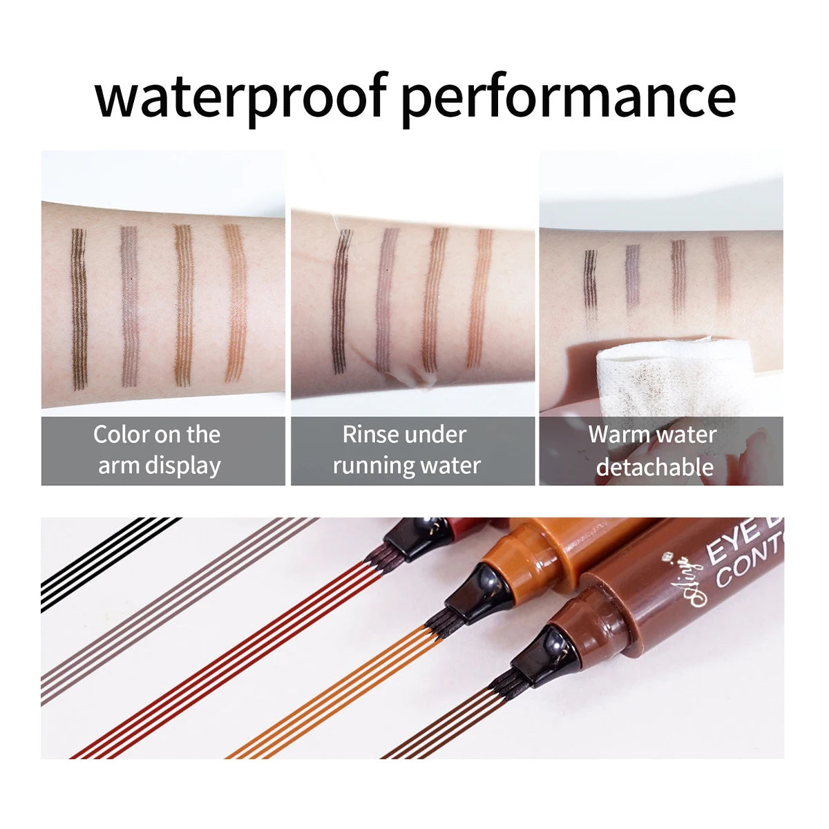 5 Colors Eyebrow Pen Waterproof -  Glowcella