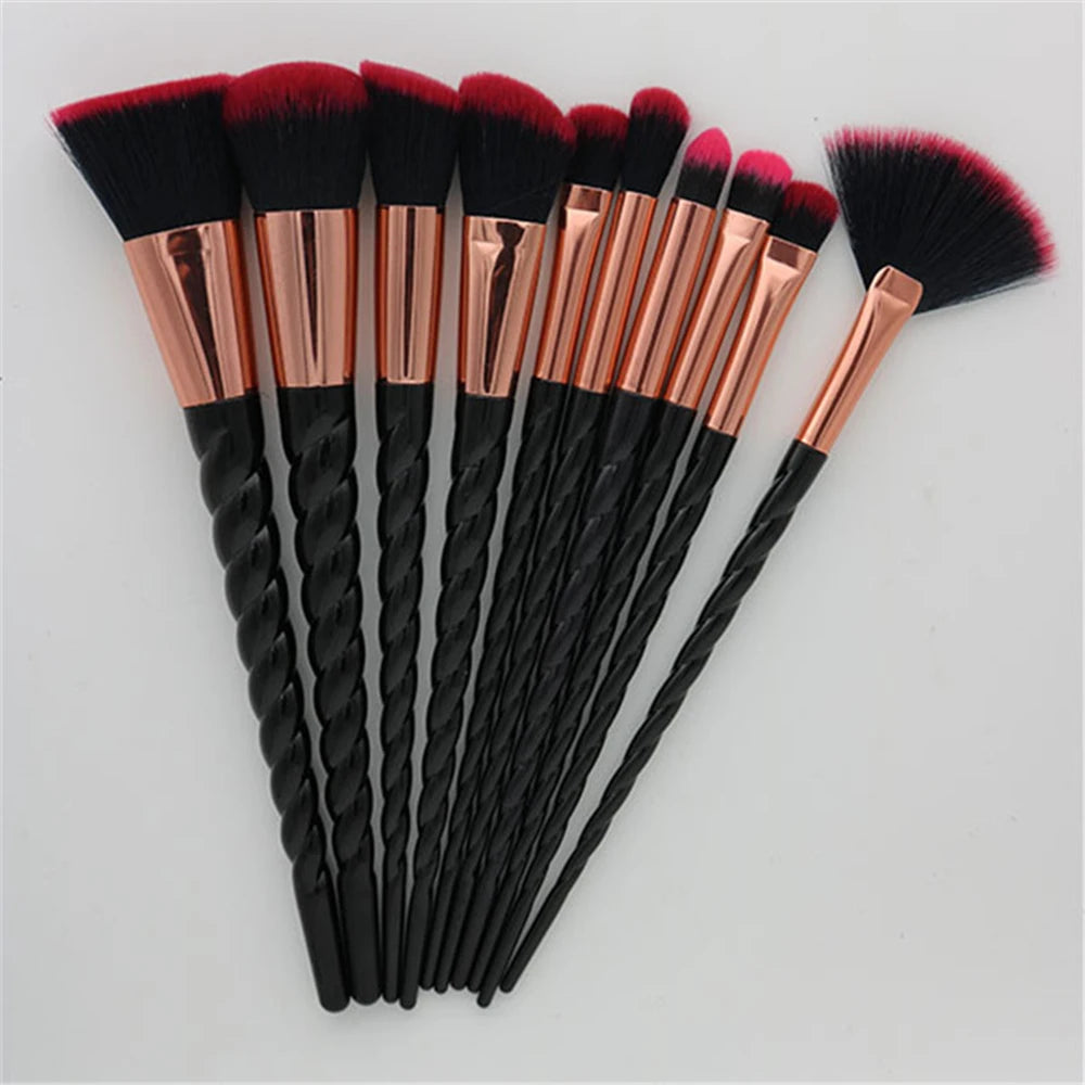10 Pcs Unicorn Make Up Brush -  Glowcella