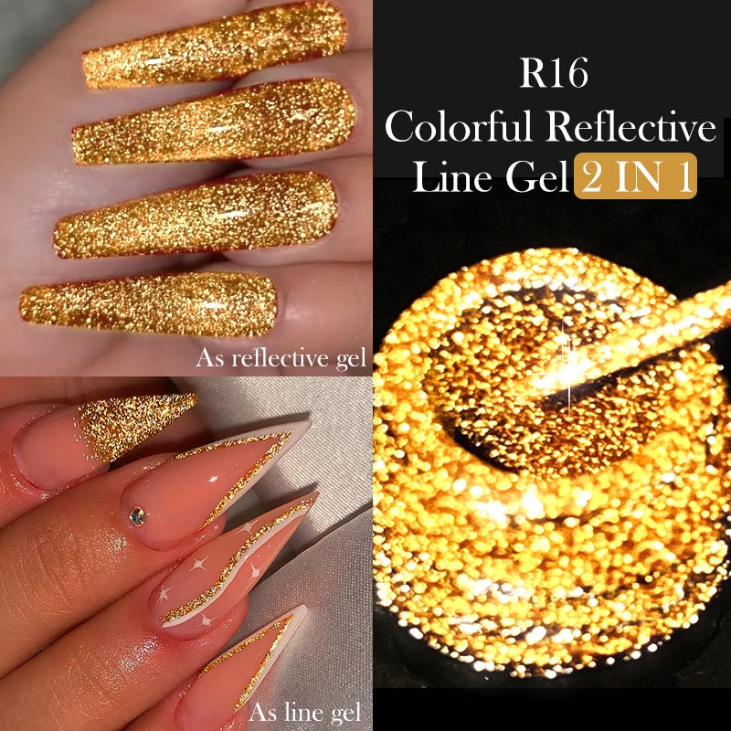 Glitter Gel Liner Nail Polish -  Glowcella