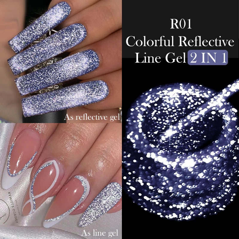 Glitter Gel Liner Nail Polish -  Glowcella