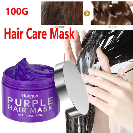 Purple Keratin Hair Mask for Dry Frizzy Hair -  Glowcella