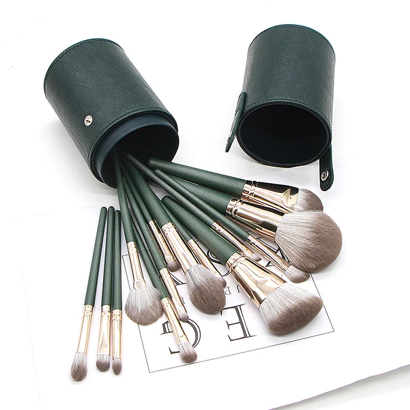 20 pcs Make Up Brush Set with Leather Case -  Glowcella
