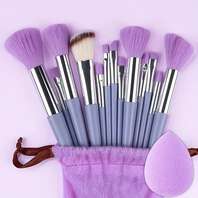 NEW 13PCS Makeup Brush Set Soft Fluffy Eye Shadow Foundation Blush Highlighter Concealer Brush Female Beauty Tool Christmas gift -  Glowcella