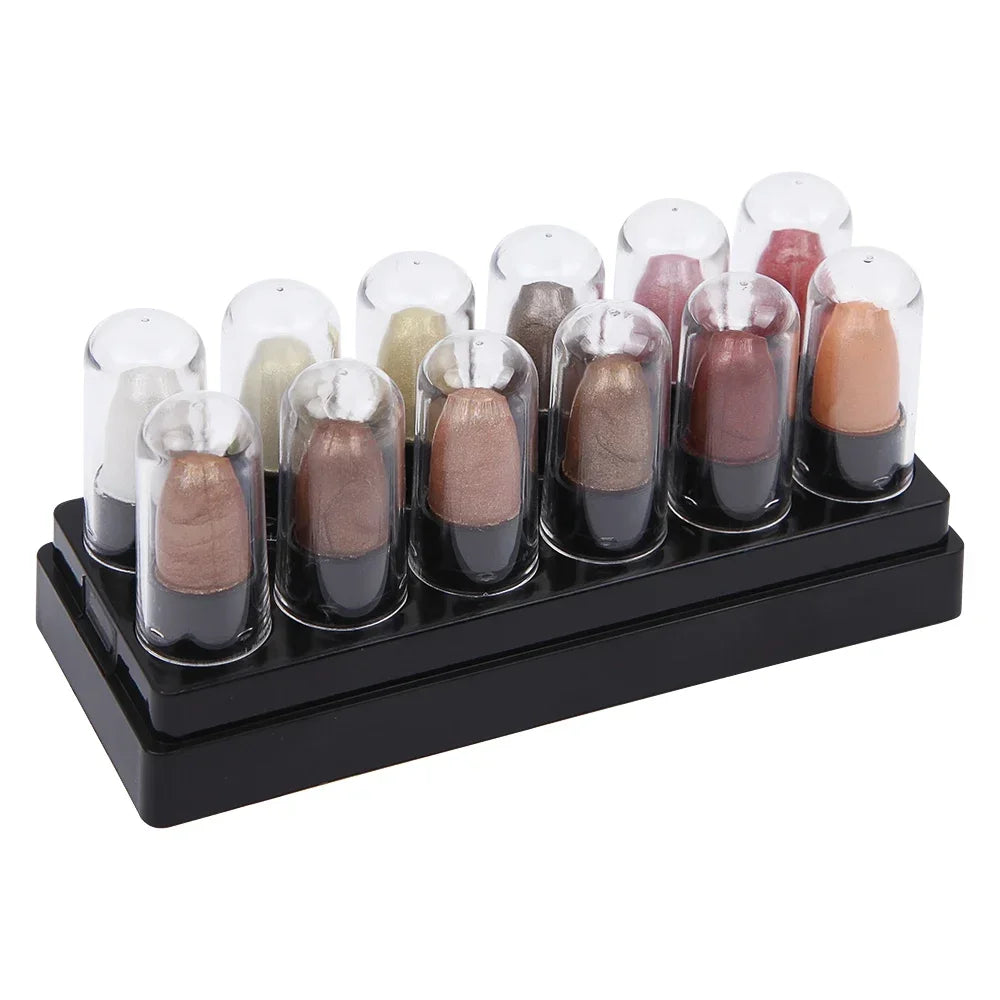 12 Colors Waterproof Eyeshadow Pencil Set -  Glowcella